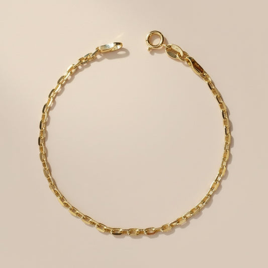 Diamond Cut Anchor Chain Bracelet for Women - Delicate Fashion Jewelry, Hypoallergenic, Waterproof