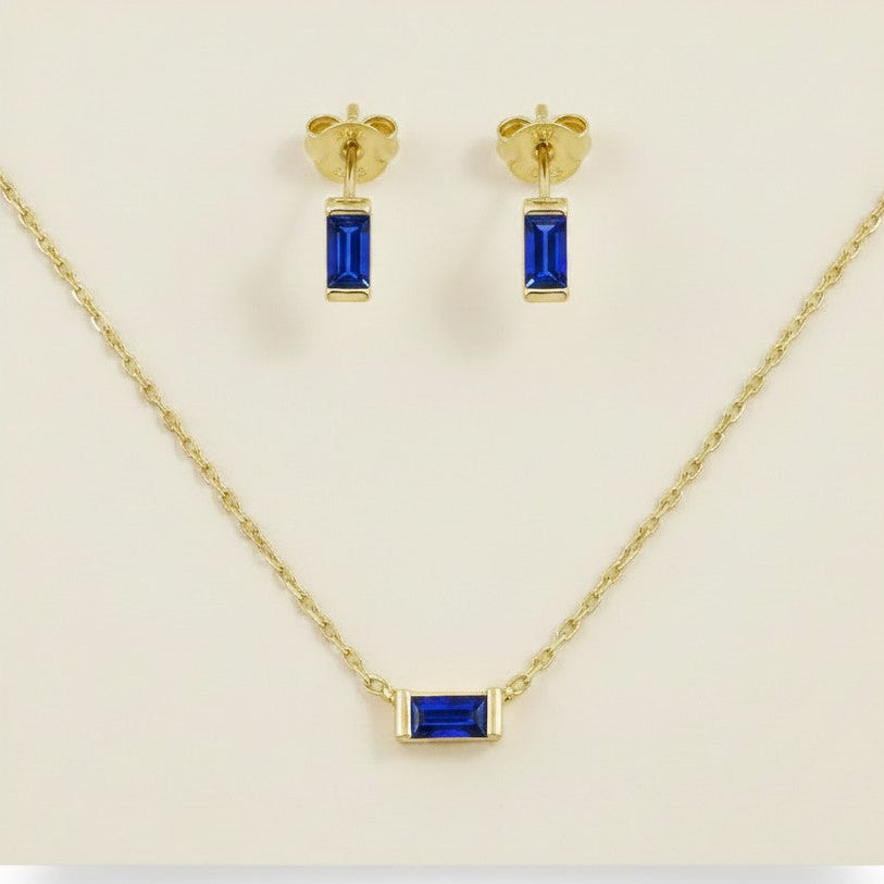 18k Gold Filled Celebration Birthstone Set | Necklace & Earrings