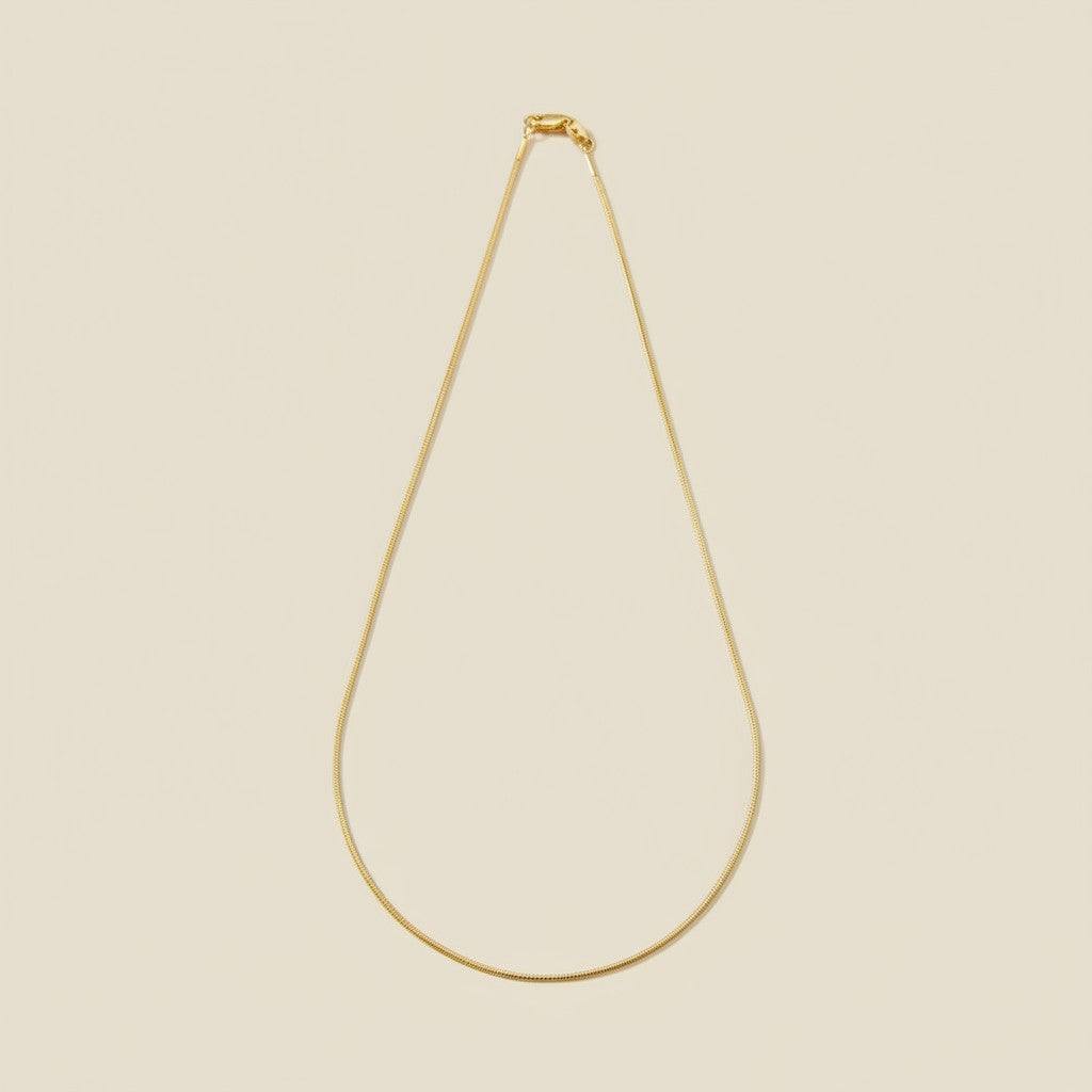 Snake Chain Necklace - Delicate 1.2mm Layering Chain for Women