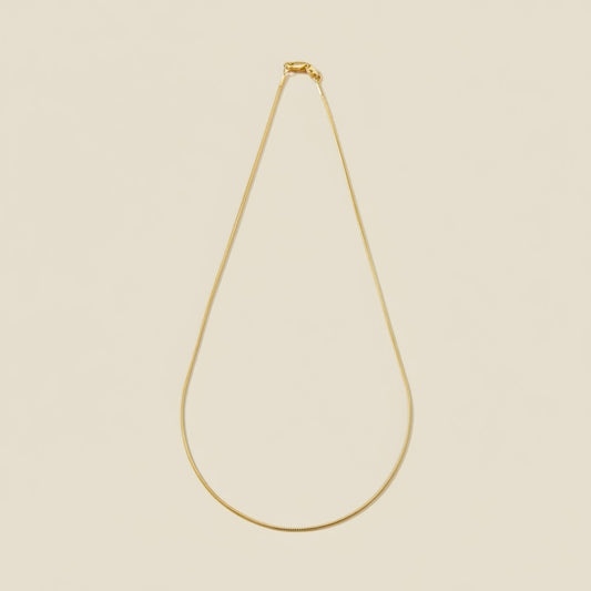 Snake Chain Necklace - Delicate 1.2mm Layering Chain for Women