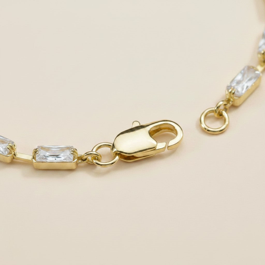 18k Gold Filled Baguette CZ Tennis Bracelet | Not Your Ordinary Tennis Bracelet