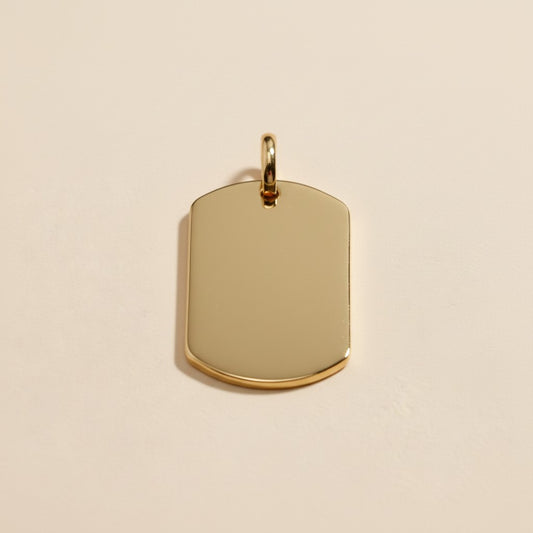 Dog Tag Pendant - Minimalist Name Plate Necklace Charm for Women
