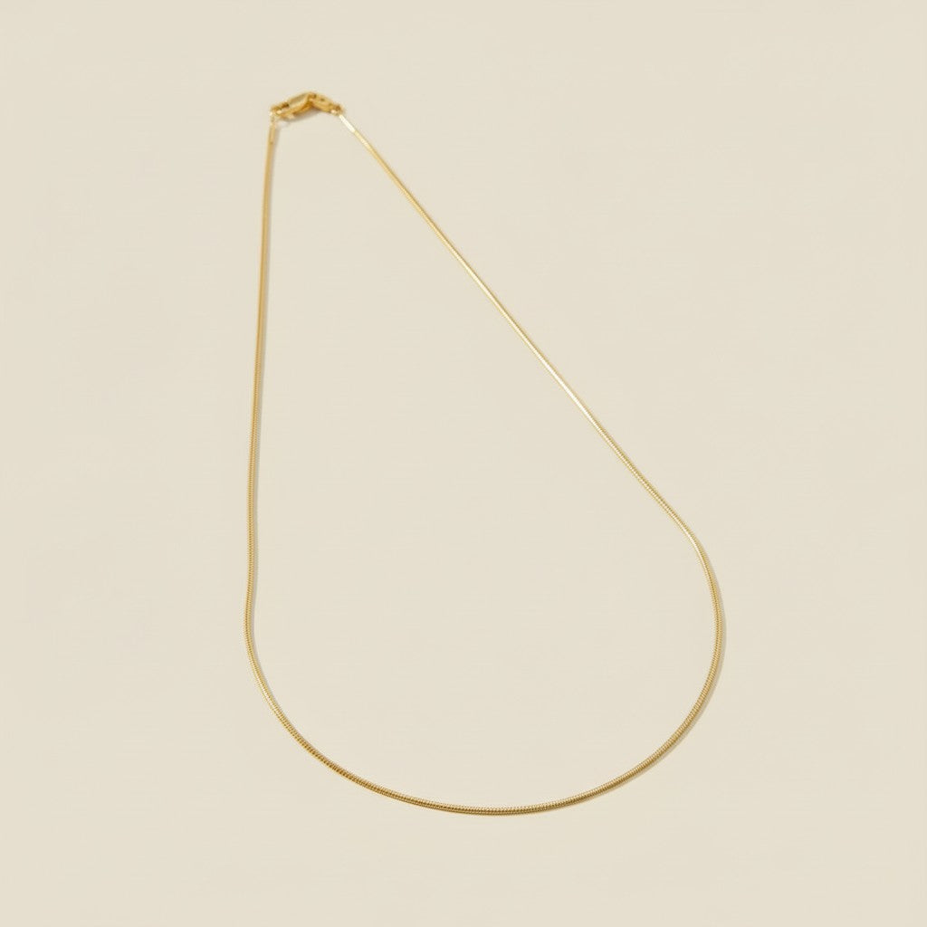 Snake Chain Necklace - Delicate 1.2mm Layering Chain for Women