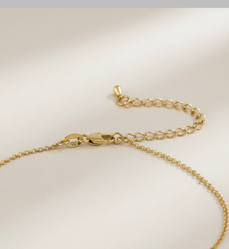💎 18k Gold Filled Birthstone Bezel Necklace — Your Color. Close to the Heart. Always.