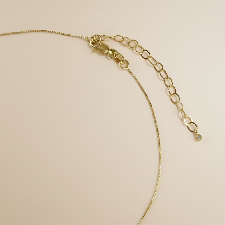 ✨ 18k Gold Filled CZ Plate Necklace — One Stone. One Surface. Entirely Personal.
