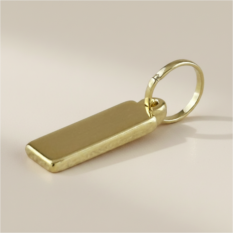 Engravable Plaque Charm 12.0mm x 5.0mm