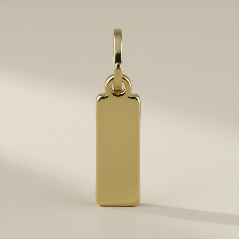 Engravable Plaque Charm 12.0mm x 5.0mm