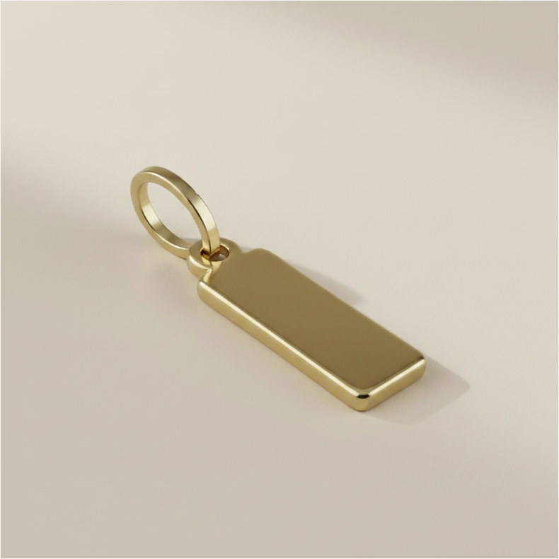 Engravable Plaque Charm 12.0mm x 5.0mm