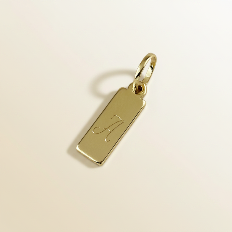 Engravable Plaque Charm 12.0mm x 5.0mm