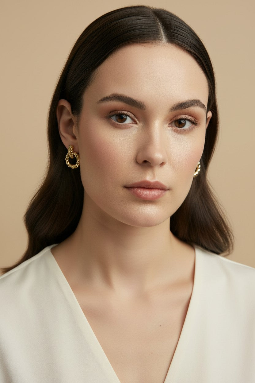🥐 18k Gold Filled Croissant Dangle Earrings — The Twist That Catches the Light. Now at the Ear.