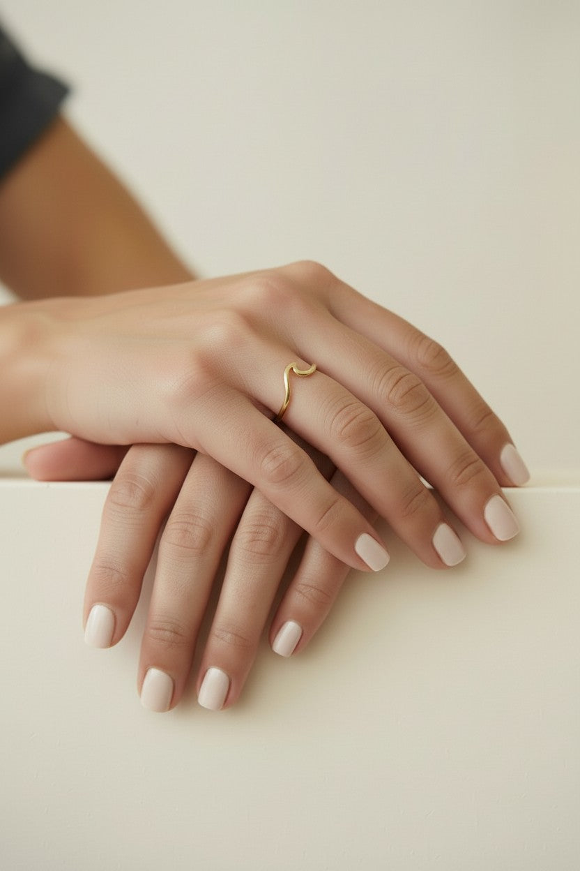 18k Gold Filled Wave Ring