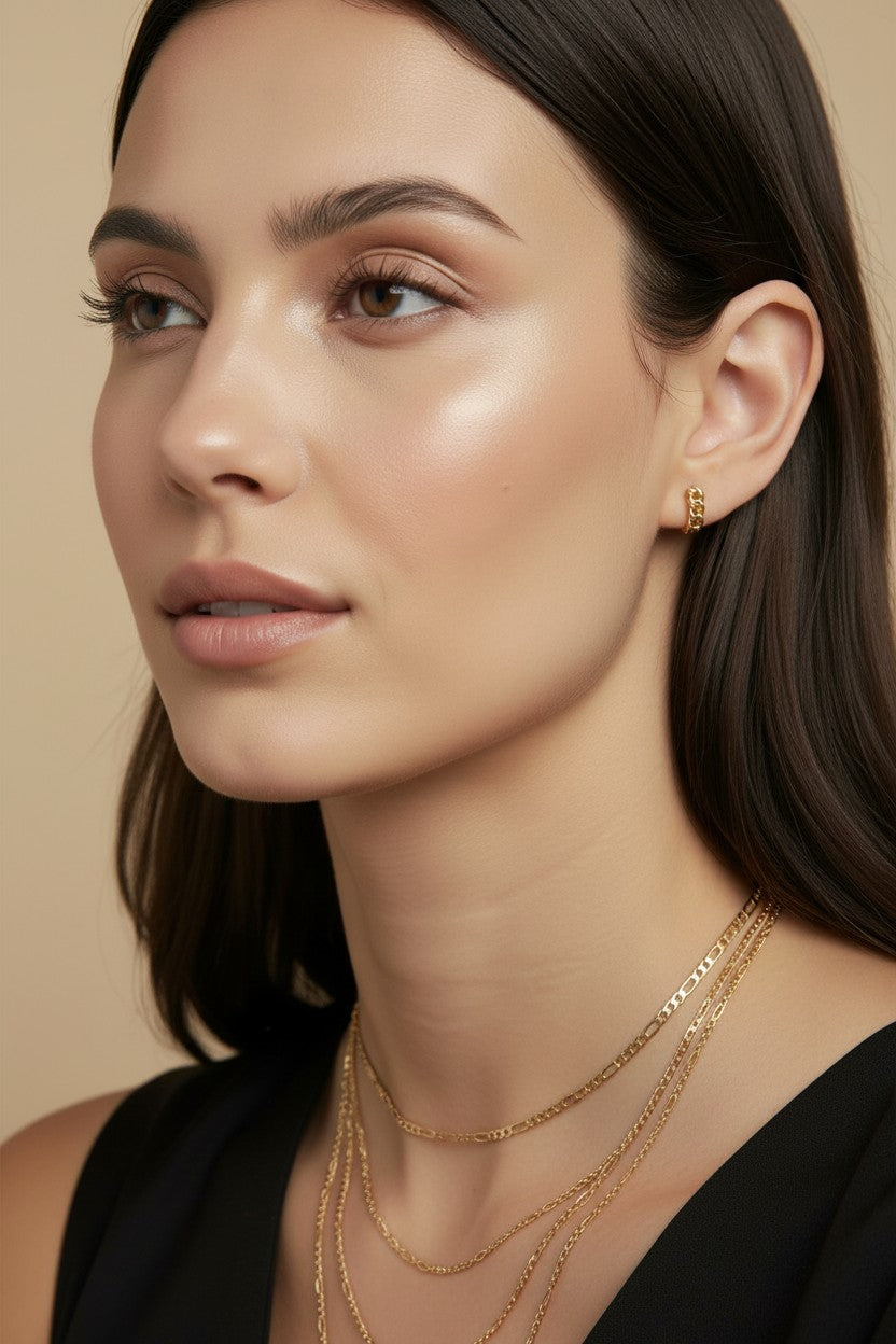 ✨ 18k Gold Filled Figaro Chain Necklace — The Classic Link. Warm Gold. Five Lengths.