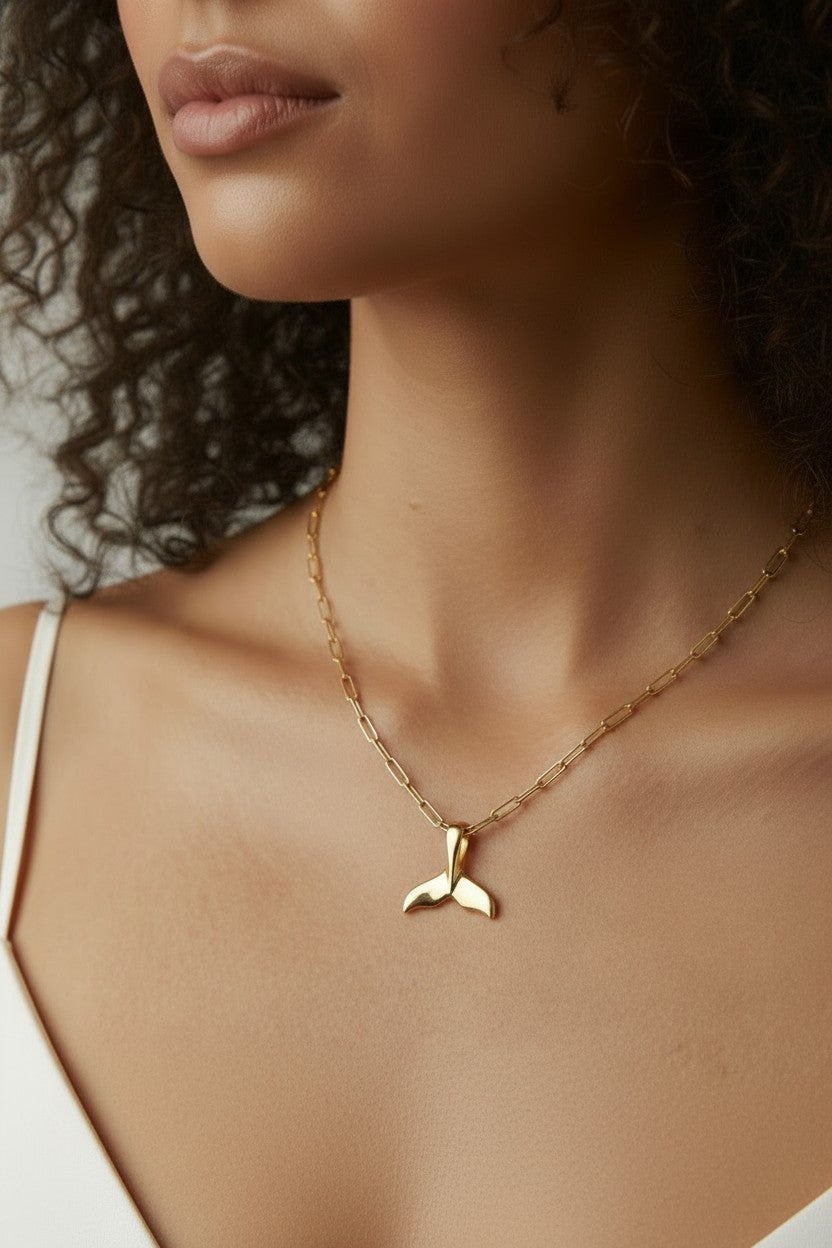 🐋 18k Gold Filled Whale Tail Charm — For the Ones the Ocean Calls Home