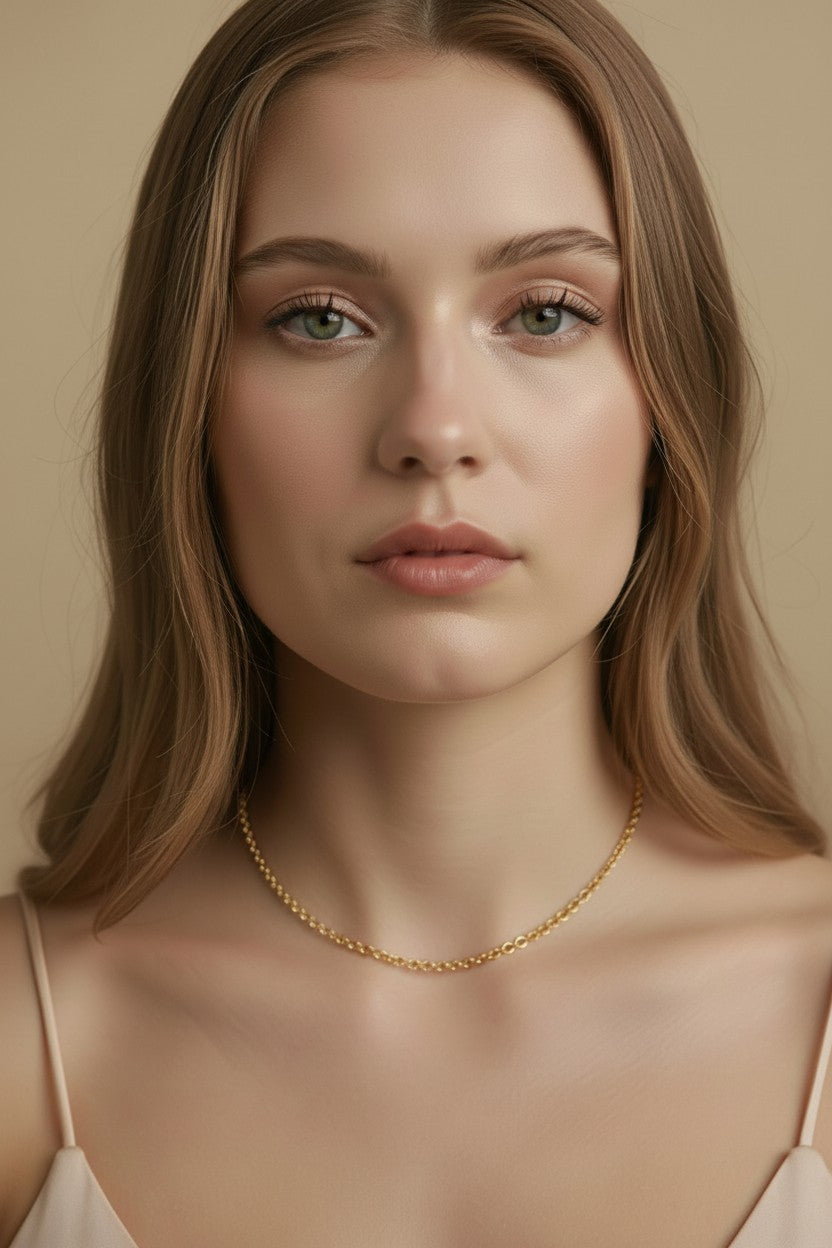 Rolo Chain Necklace for Women - Layering Chain for Pendants & Charms