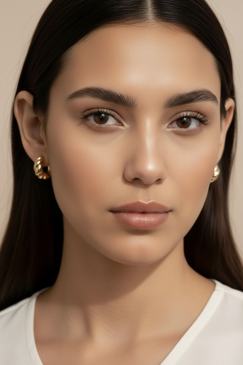Croissant Clicker Hoop Earrings - Chunky Statement Hoops for Women