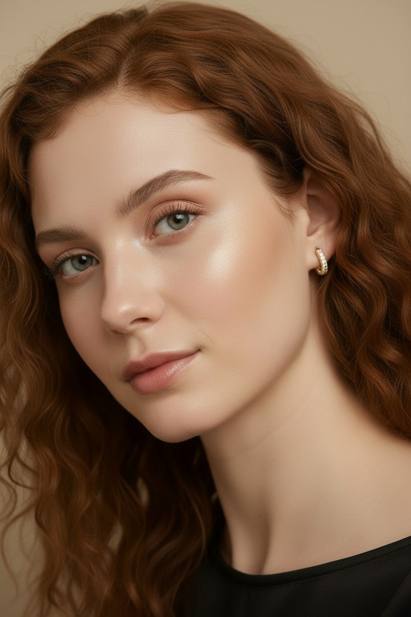 18k Gold Filled Double CZ Hoop Earrings — Inside. Outside. Every Angle. All Sparkle.