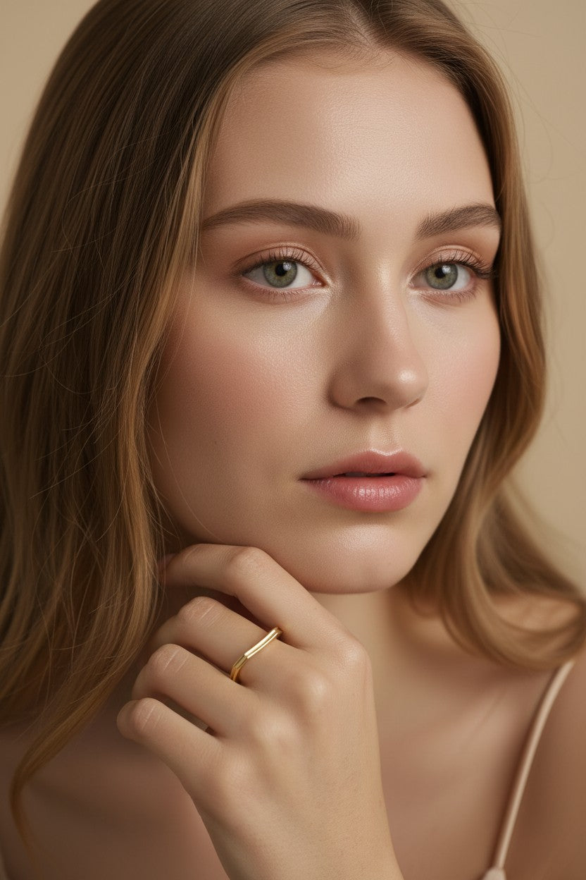 18k Gold Filled Square Shaped Ring