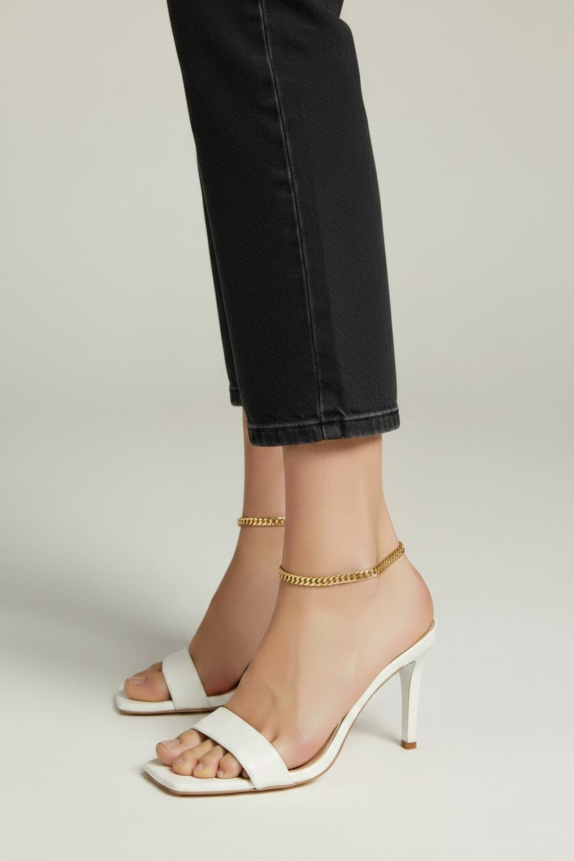 ✨ 18k Gold Filled Double Cuban Link Anklet — Bold Construction. Statement Ankle. Pure Gold.