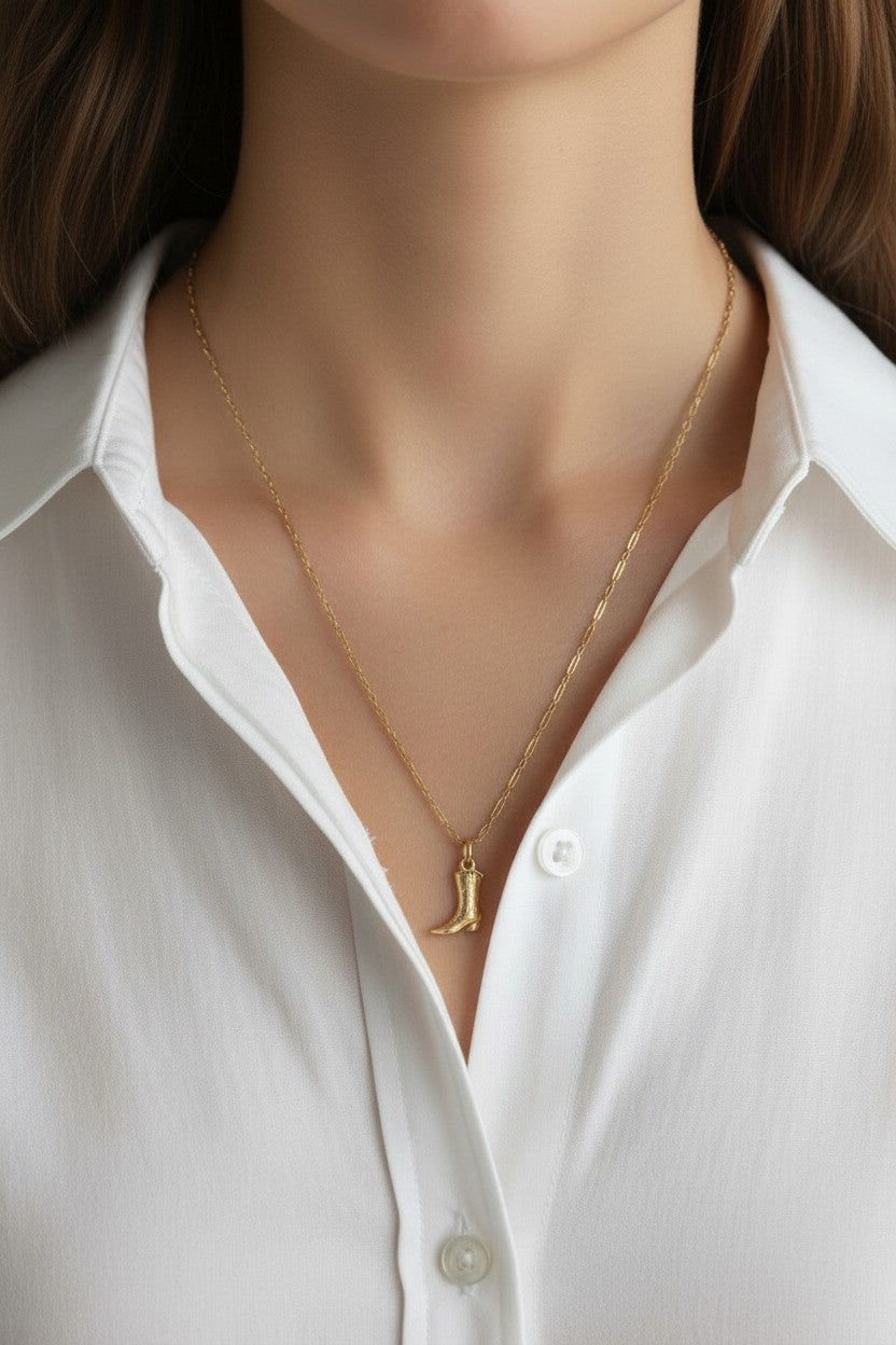 18k Gold Filled Western Boot Charm — The Icon of Country Style, Now in Gold