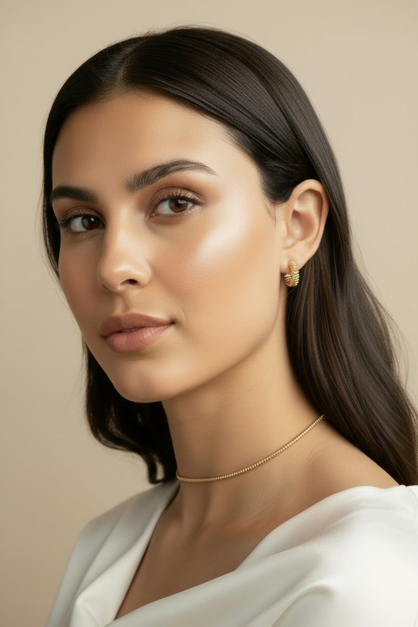 ✨ 18k Gold Filled Mini Beaded Choker — The Closest, Most Delicate Gold at the Throat.