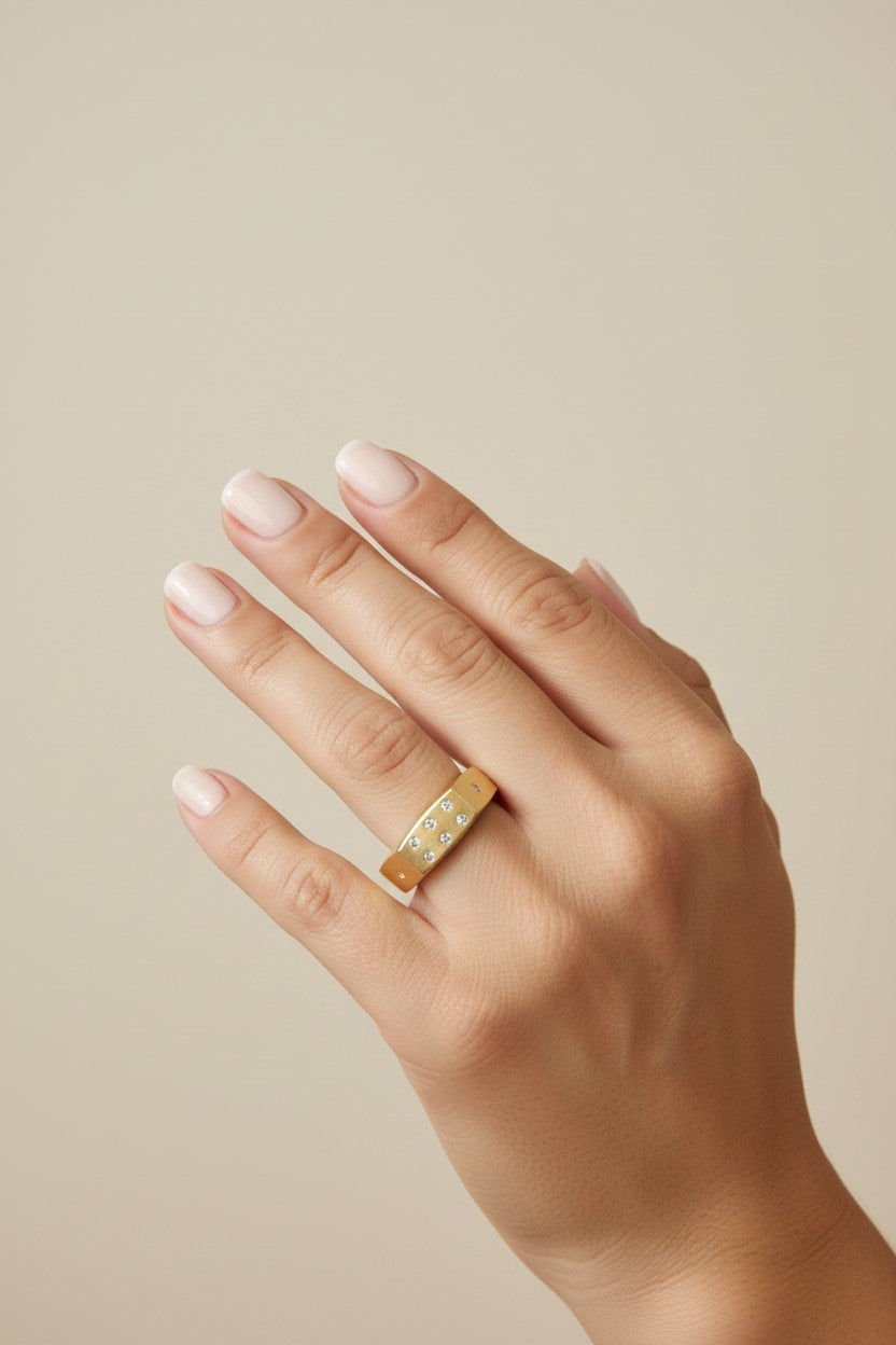 Edgy Dice Ring | Hexagonal Statement Ring | Unique Gamer Ring | Bold Fashion Ring for Her