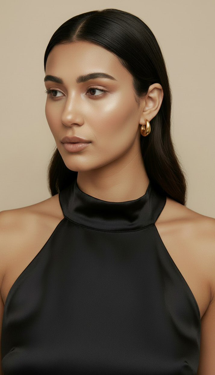 ✨ 18k Gold Filled Triangle Shaped Hoop Earrings — The Circle, Reimagined. Sharp Angles. Bold Confidence.