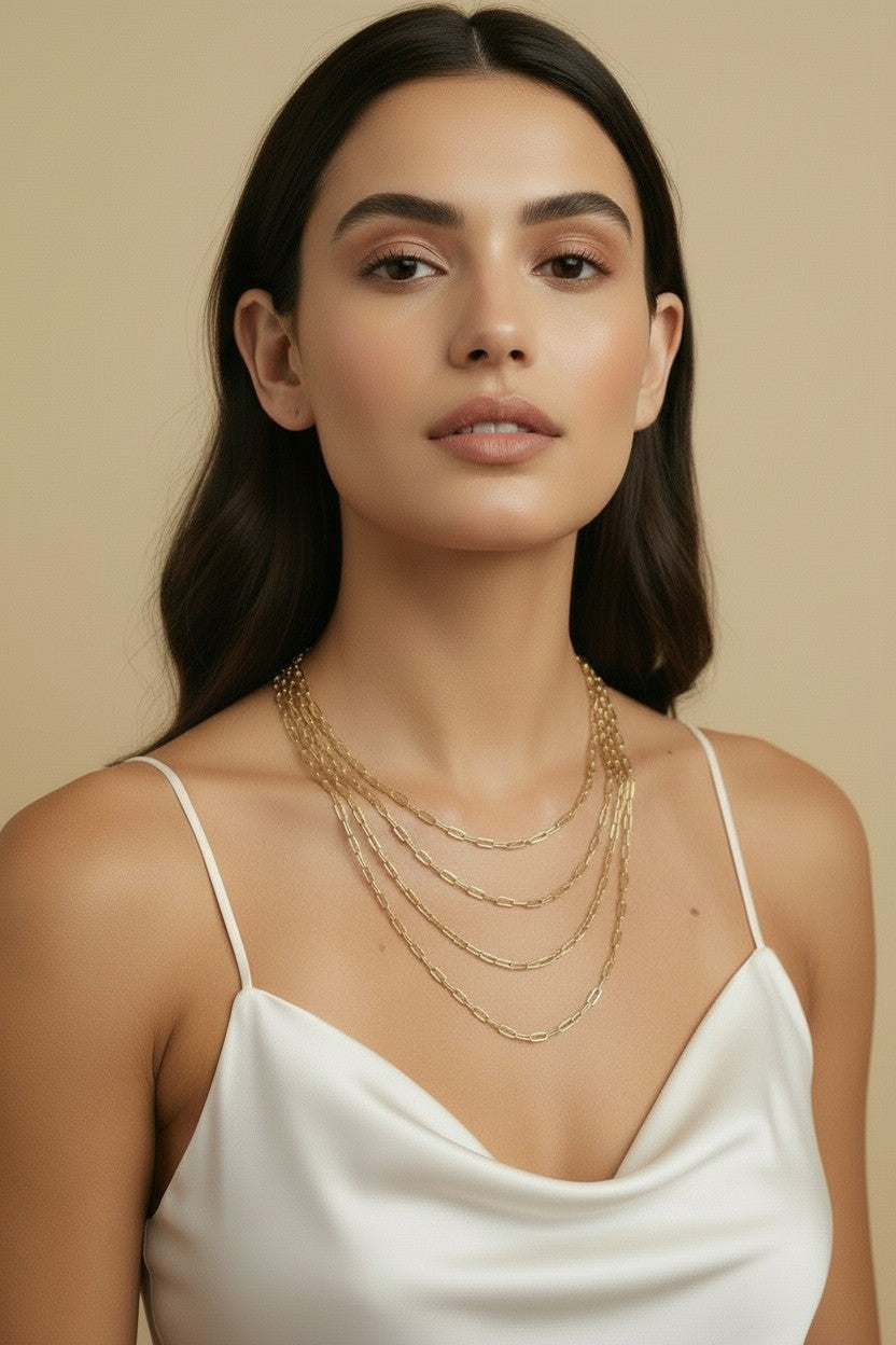 Paperclip Chain Necklace | Short Link Chain | Layering Necklace
