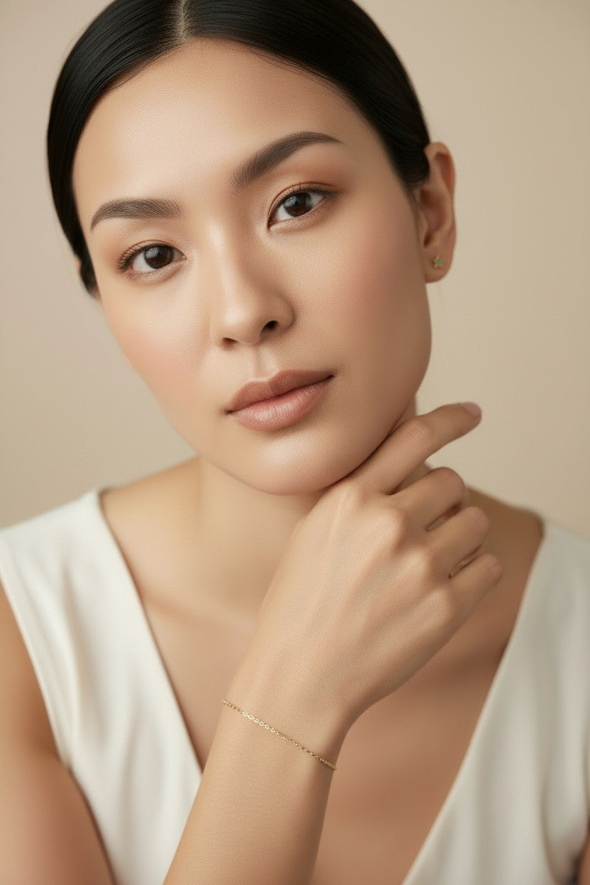 ✨ 18k Gold Filled 0.9mm Cable Chain Bracelet — The Finest Link. The Most Essential Wrist.