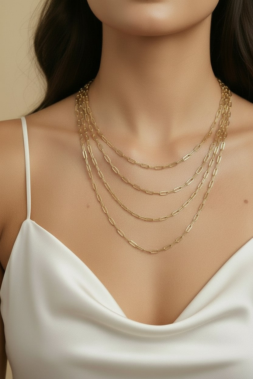 Paperclip Chain Necklace | Short Link Chain | Layering Necklace