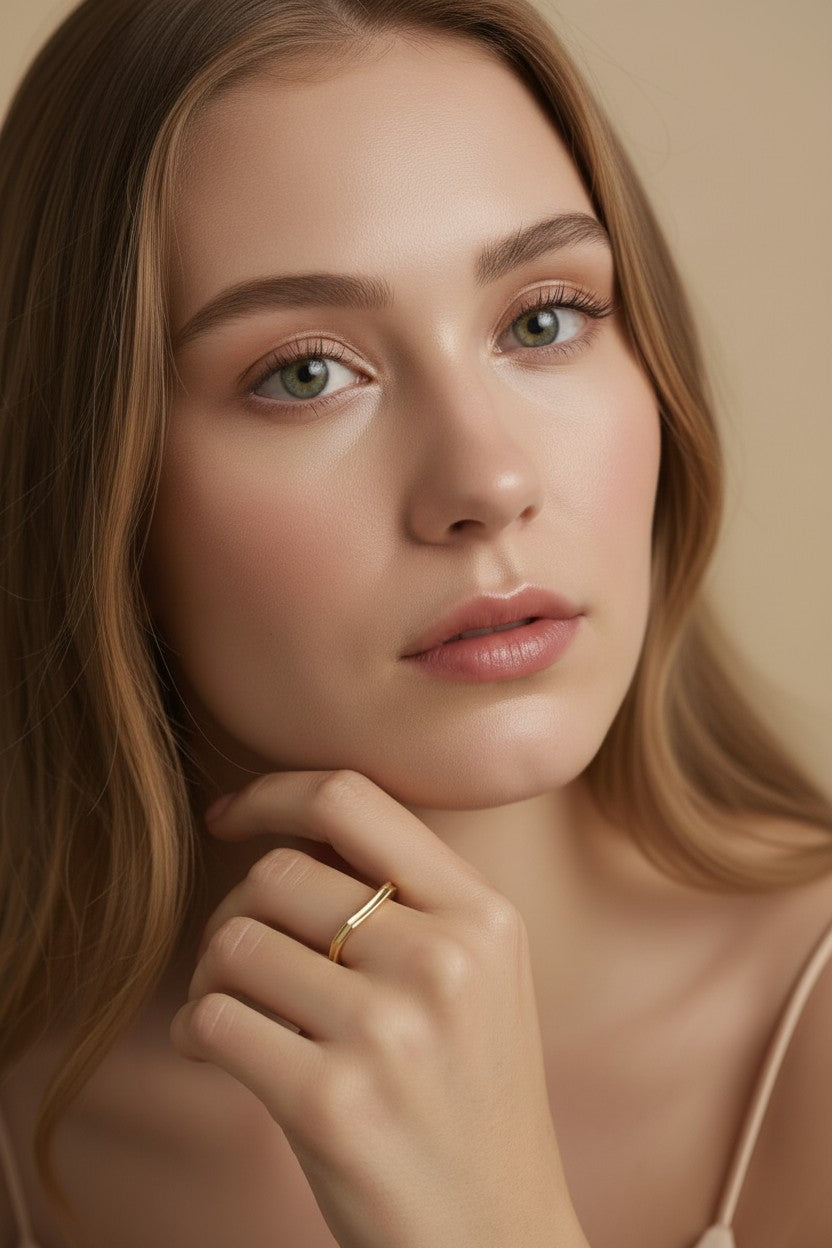 18k Gold Filled Square Shaped Ring