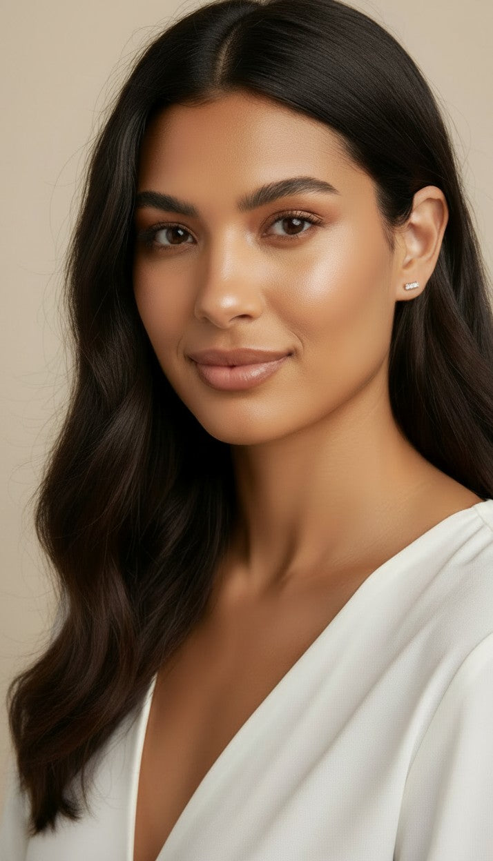 ✨ 18k Gold Filled Triple Cluster CZ Stud Earrings — Three Stones. One Perfect Cluster. The Daily Essential.