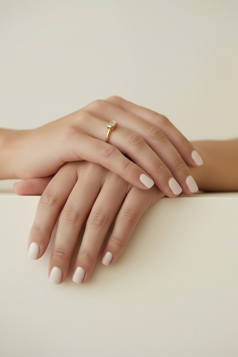 Dainty Rectangle Ring | Minimalist Solitaire CZ Ring | Delicate Stacking Ring | Gift for Her