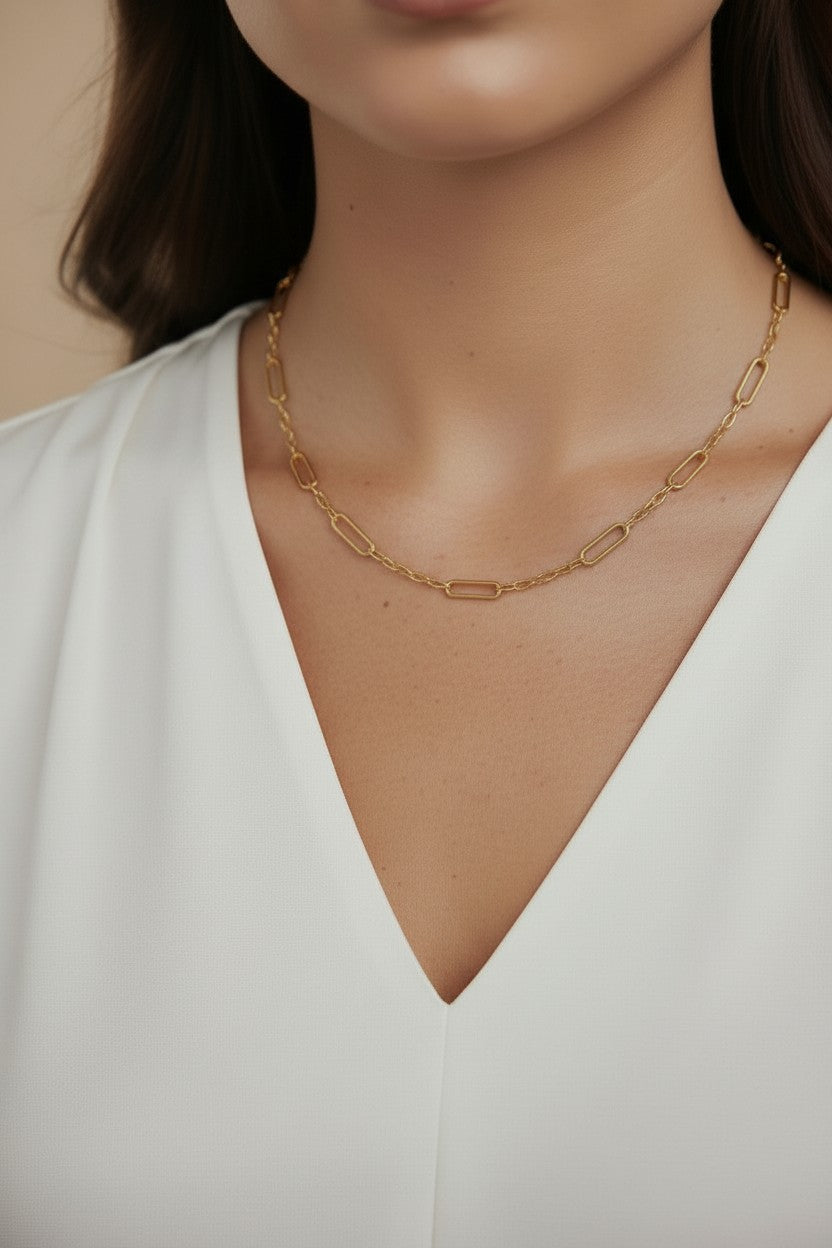 18k Gold Filled Paperclip Link Chain Necklace — Two Links, One Necklace You'll Never Stop Reaching For
