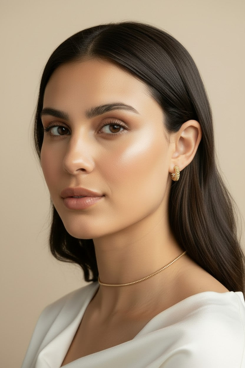 ✨ 18k Gold Filled Mini Beaded Choker — The Closest, Most Delicate Gold at the Throat.