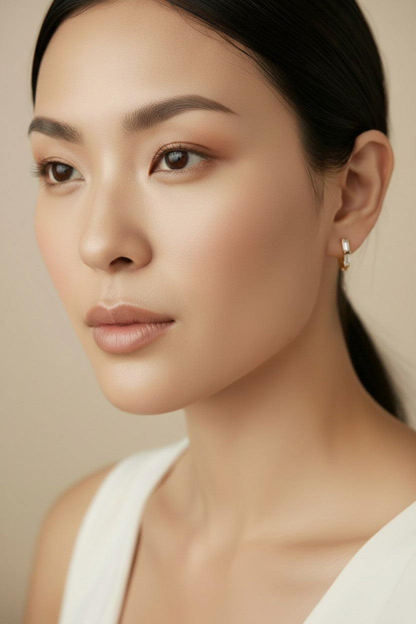 18k Gold Filled Baguette CZ Clicker Hoop Earrings — One Elegant Shape. Three Brilliant Personalities