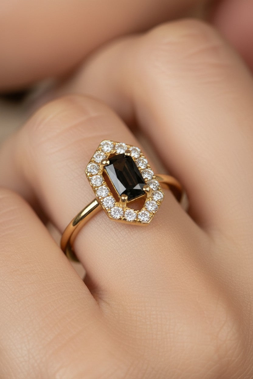 Elegant Baguette CZ Ring - Modern Statement Ring for Women