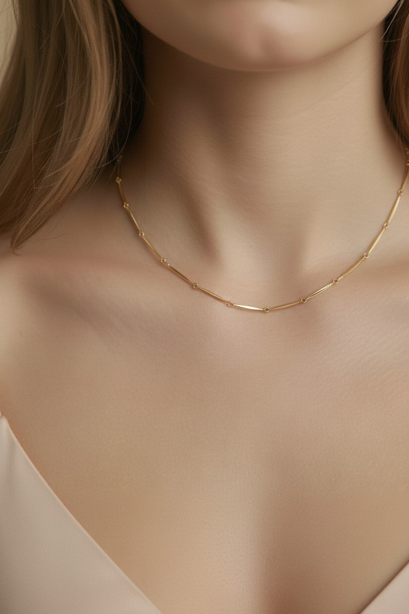 Delicate Curb Chain Necklace - Dainty Layering Jewelry for Women
