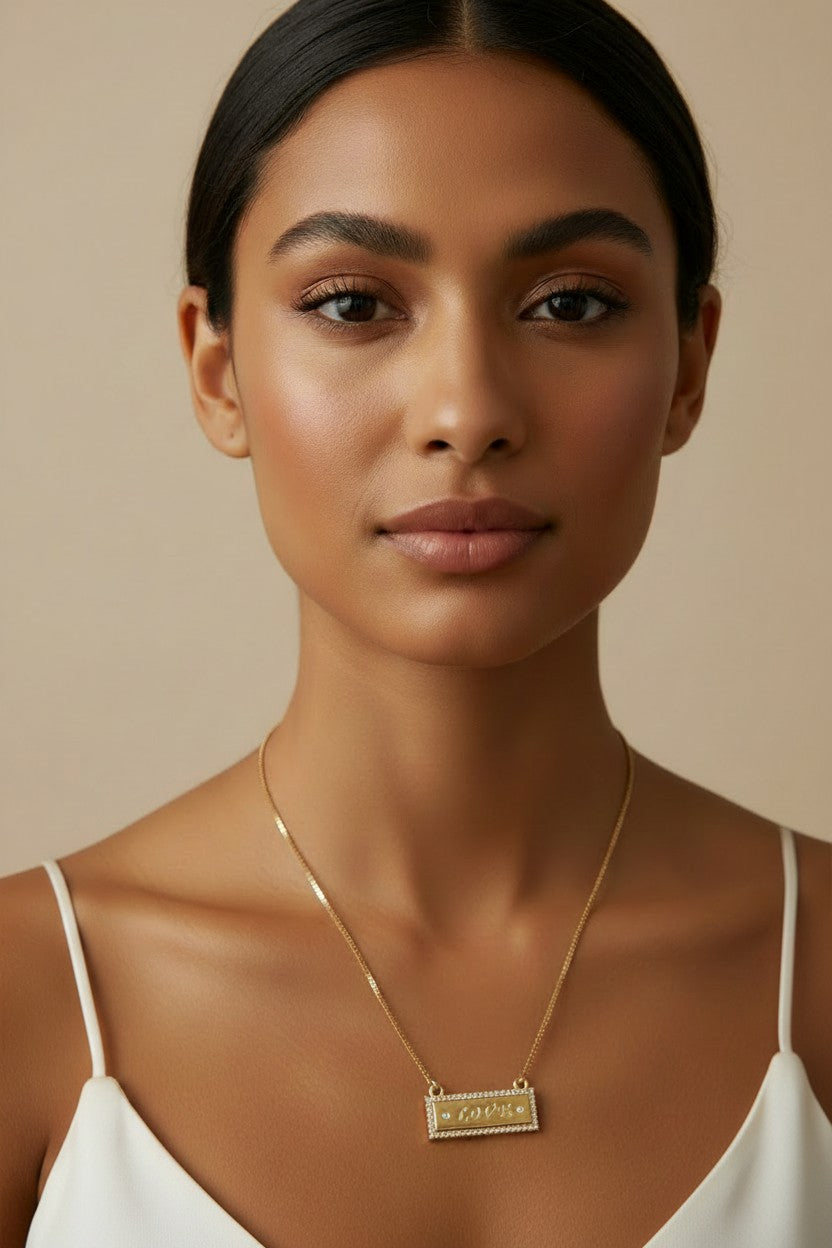 18k Gold Filled Love Necklace