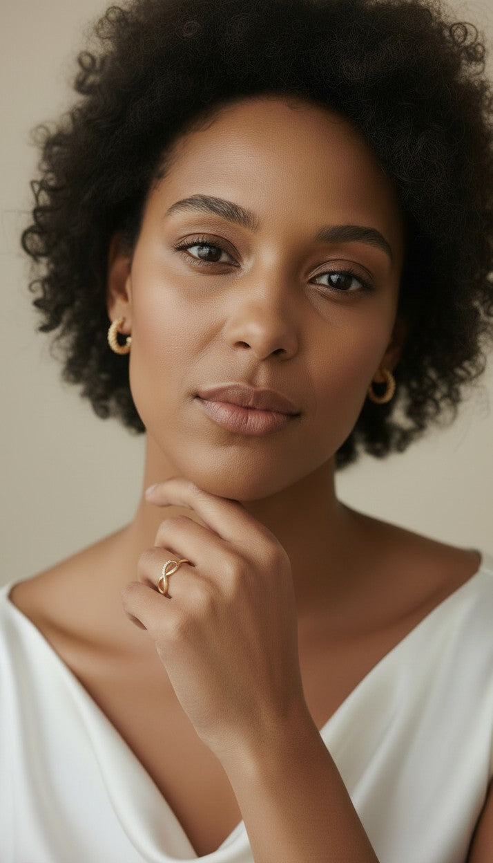 18k Gold Filled CZ Infinity Ring — The Symbol That Never Ends. Sparkling All the Way Through