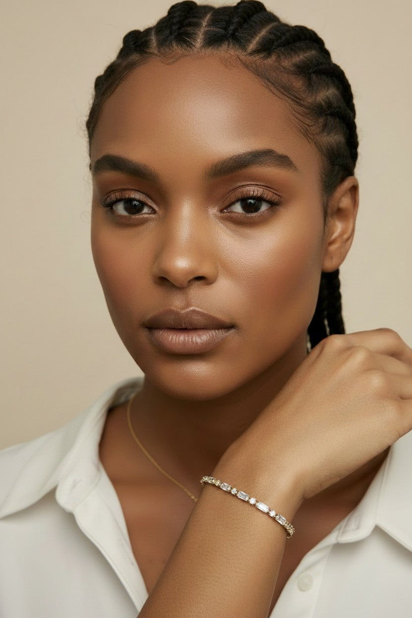 ✨ 18k Gold Filled Mixed Cut CZ Tennis Bracelet — The Classic That Does Something More