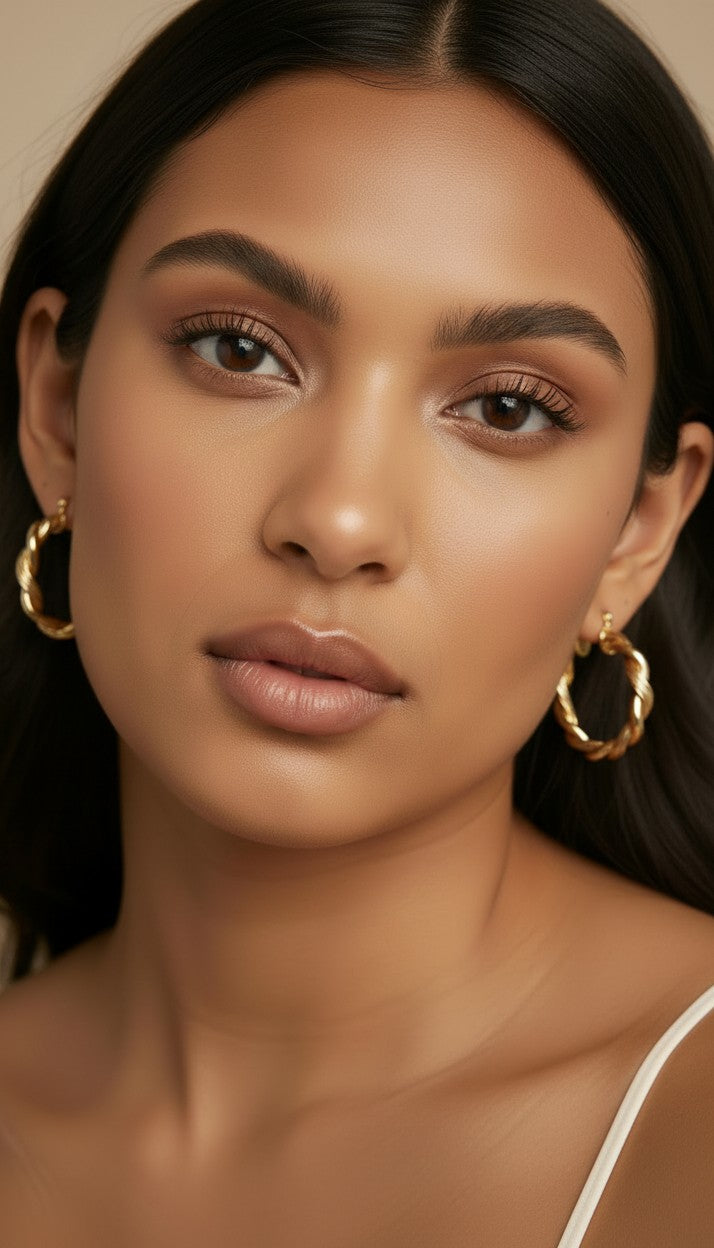✨ 18k Gold Filled Double Twisted Tube Hoop Earrings — The Twist. Twice. At 30mm.