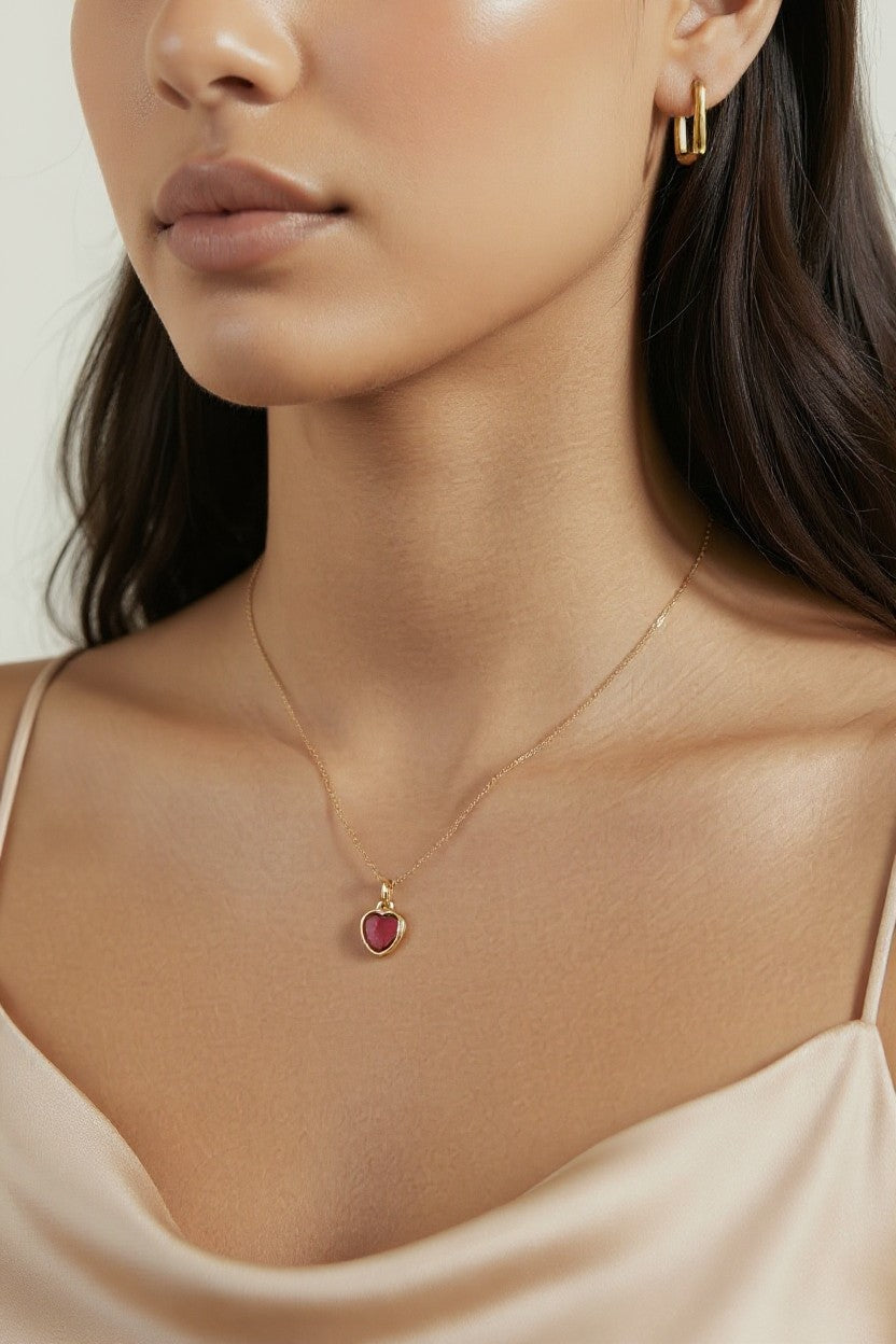 18k Gold Filled Opal Heart Charms