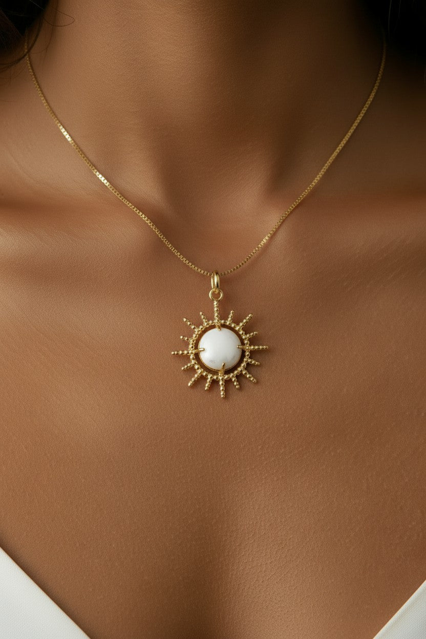 ☀️ 18k Gold Filled Radial Sun Pendant — Every Ray in Warm Gold. The Sun, Worn Close.