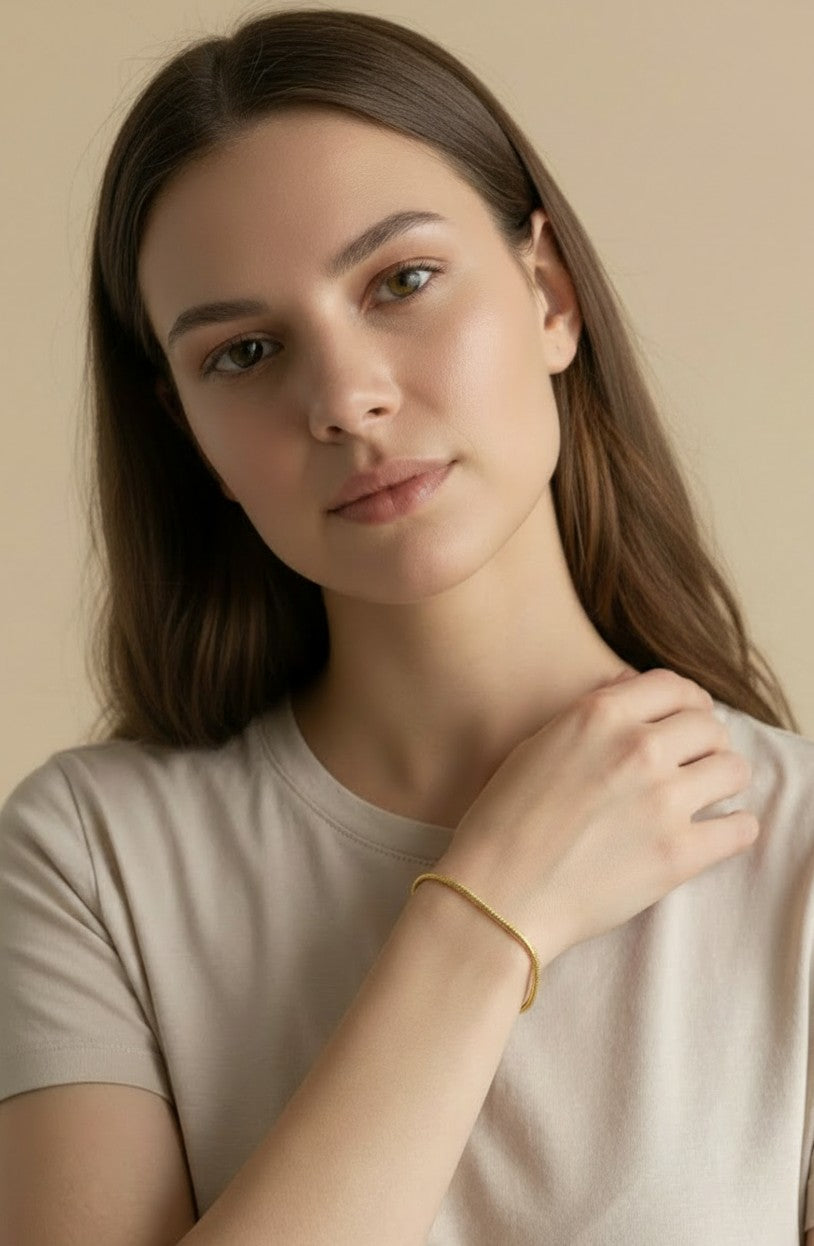 18k Gold Filled Square Rope Bracelet — Limited Production. Irreplaceable Once It's Gone.