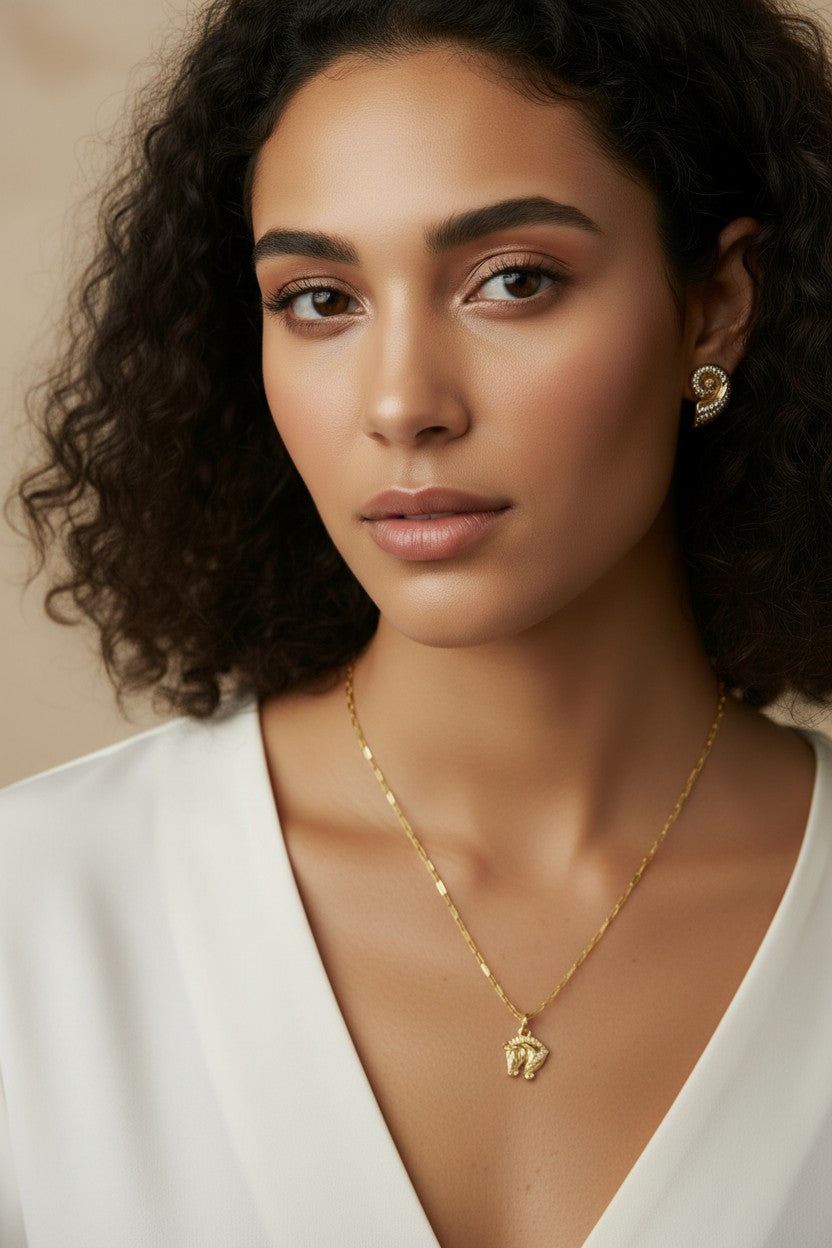 🐴 18k Gold Filled Horse Head Charm — For the Woman Who Has Always Belonged in the Saddle