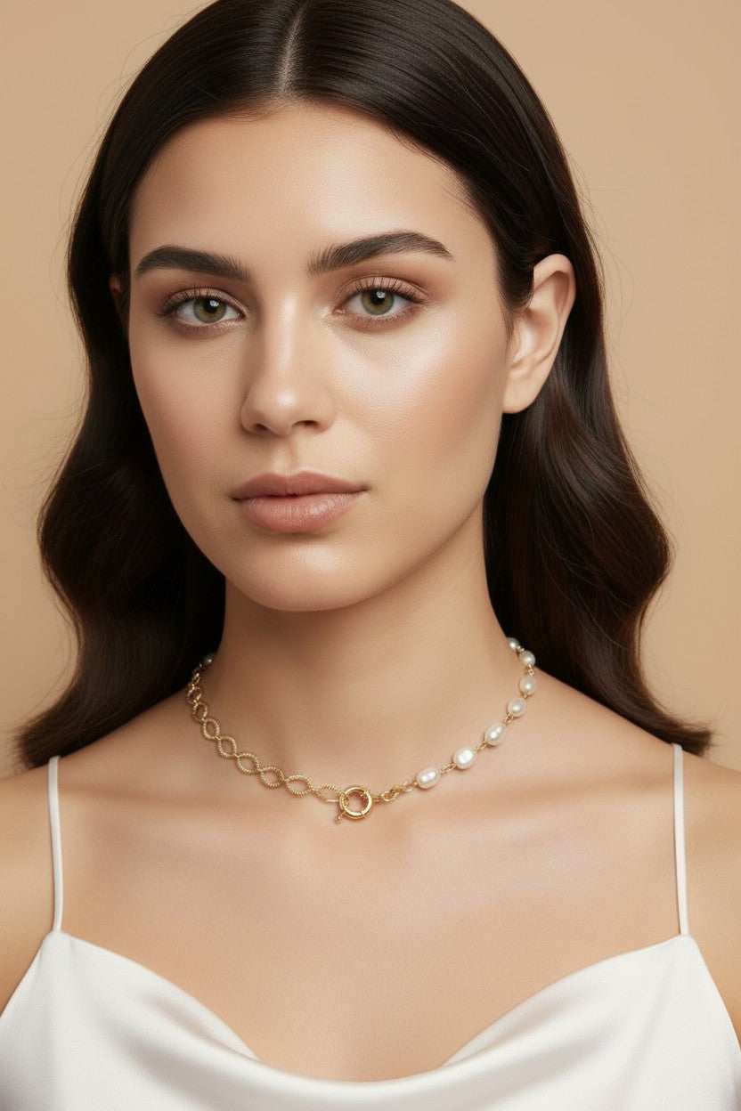 Baroque Pearl Choker Necklace - Fancy Pearl Necklace for Women
