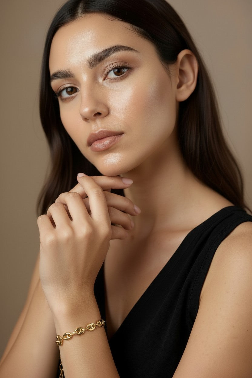 Puffy Mariner Chain Bracelet - Chunky Statement Jewelry for Women