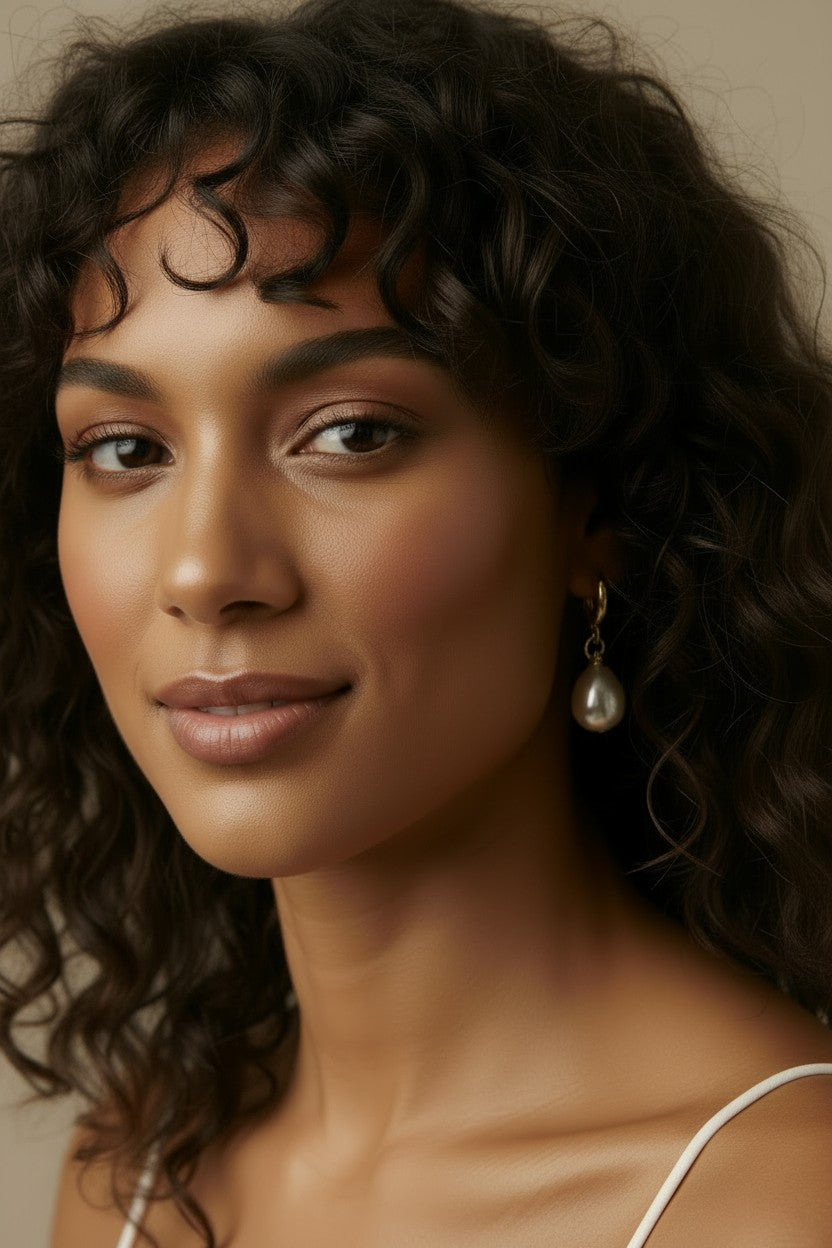 🤍 18k Gold Filled Pearl Drop Hoop Earrings — Vintage Soul. Modern Confidence. Every Day.
