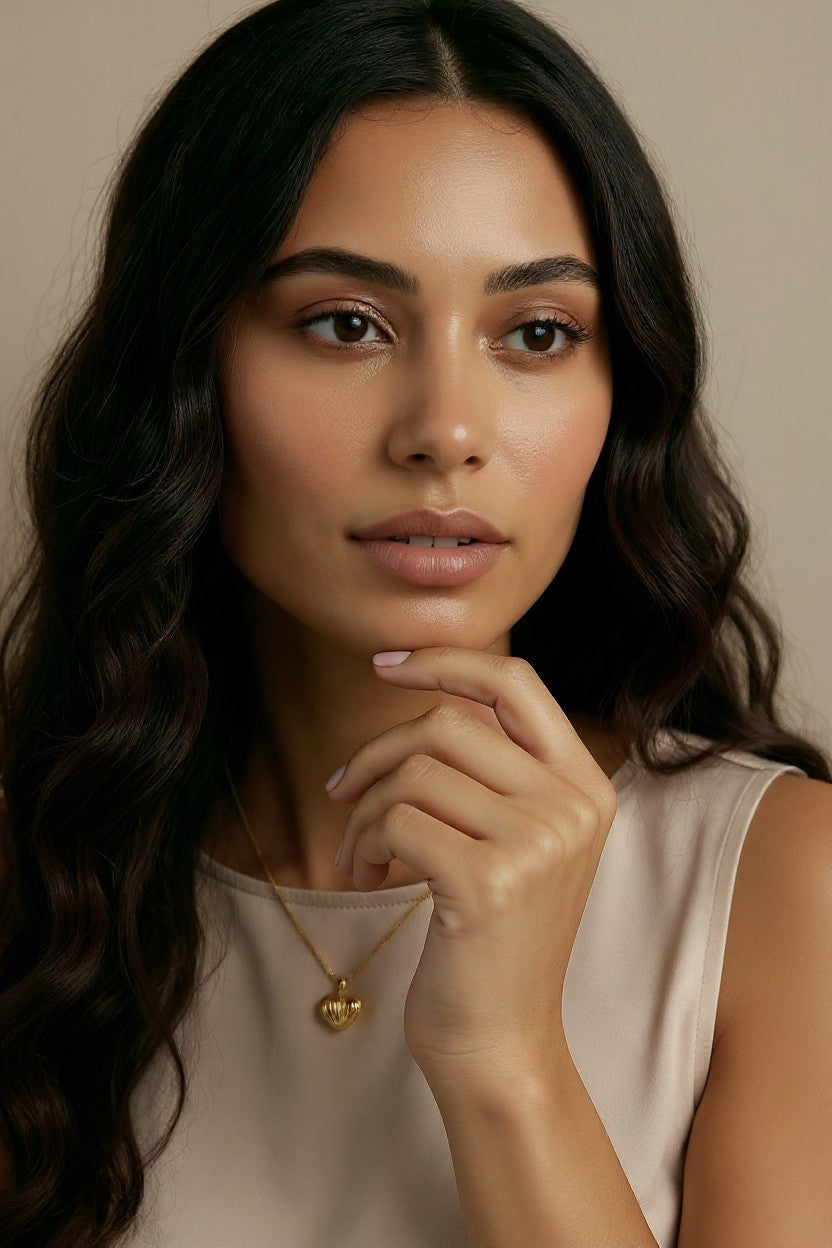 18k Gold Filled Puffy Heart Necklace — Dainty, Dimensional & Made to be Worn Every Day