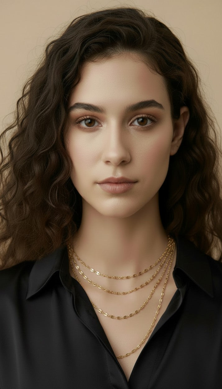 ✨ 18k Gold Filled Mini Puffy Link Chain Necklace — The Link With Volume. Four Lengths. Endlessly Wearabl